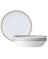 Noritake Raylan Coupe Dinner Bowls, Set Of 4, Service For 4 In White