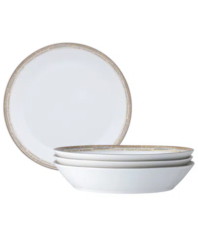Noritake Raylan Coupe Dinner Bowls, Set Of 4, Service For 4 In White
