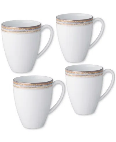 Noritake Raylan Porcelain Mugs, Set Of 4 In White