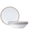 Noritake Raylan Rim Dinner Bowls, Set Of 4, Service For 4 In White