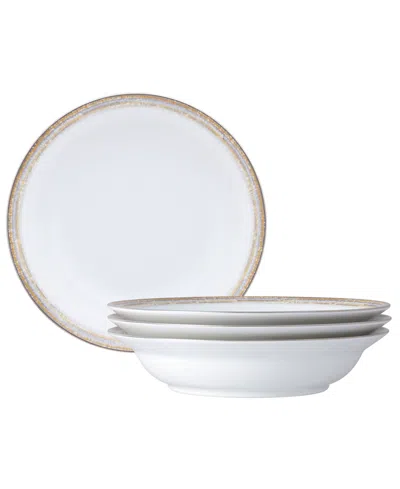 Noritake Raylan Rim Dinner Bowls, Set Of 4, Service For 4 In White