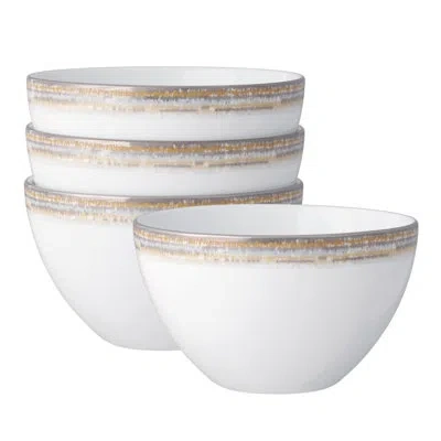 Noritake Raylan Set Of 4 Cereal Bowls, 6", 29 Oz. In White