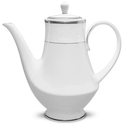 Noritake Regina Platinum 6 Cup Coffee Server In White