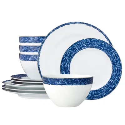 Noritake Rill 12-piece Dinnerware Set, Service For 4 In Blue