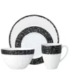 Noritake Rill 4 Piece Place Setting In Black