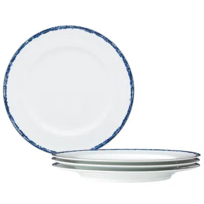 Noritake Rill Dinner Plates, 10-1/2" In Blue
