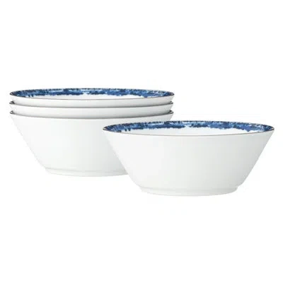Noritake Rill Fruit Bowls, 5", 9 Oz. In Blue