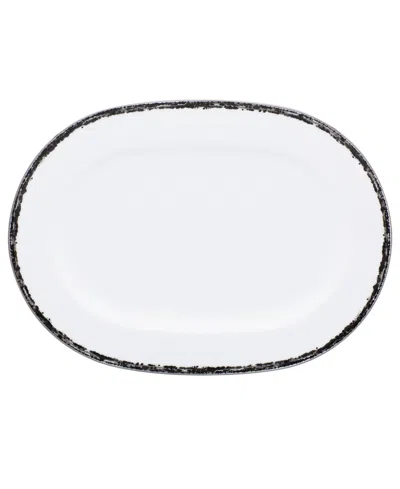 Noritake Rill Oval Platter, 14" In Black