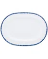 Noritake Rill Oval Platter, 14" In Blue