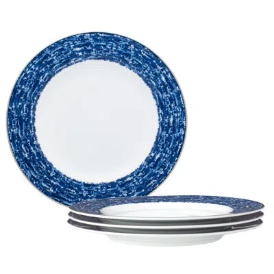 Noritake Rill Salad Plates, 8-1/4" In Blue