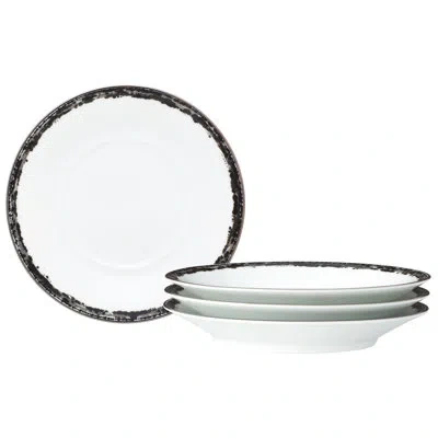 Noritake Rill Saucers, 6" In Black