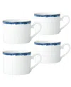 Noritake Rill Set Of 4 Cups, Service For 4 In Blue