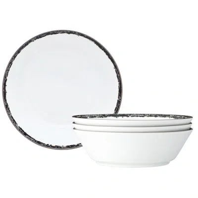 Noritake Rill Soup Bowls, 7", 20 Oz. In Black