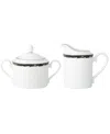 Noritake Rill Sugar And Creamer In Black