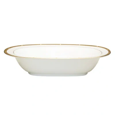 Noritake Rochelle Oval Vegetable Bowl, 10-1/2", 24 Oz. In Gold