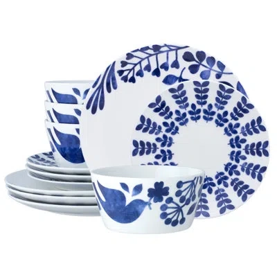 Noritake Sandefjord 12-piece Dinnerware Set, Service For 4 In Blue