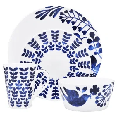 Noritake Sandefjord 4-piece Place Setting, Service For 1 In Blue;white