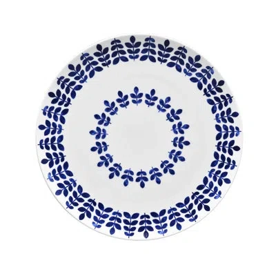 Noritake Sandefjord Round Platter, 12.25" In Blue;white