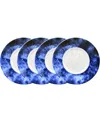 Noritake Sandefjord Set Of 4 Saucers 6-1/2" In Blue