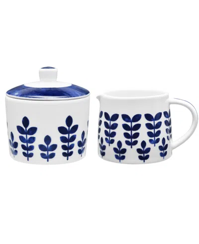 Noritake Sandefjord Sugar And Creamer, Set Of 2 In Blue