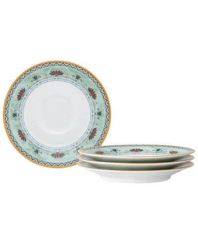 Noritake Serene Garden 4 Piece Saucers Set, 6", Service For 4 In Light Green