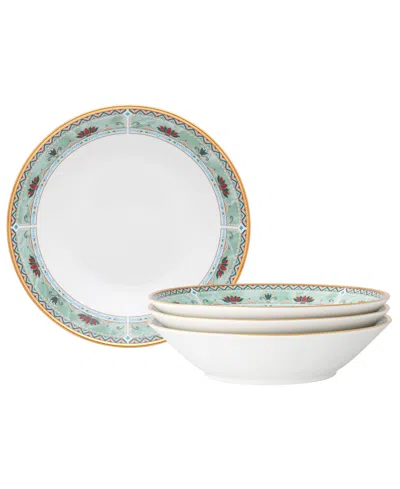 Noritake Serene Garden 4 Piece Soup Bowls Set, 7", 20 Oz, Service For 4 In Light Green