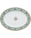 Noritake Serene Garden Oval Platter, 14" In Light Green