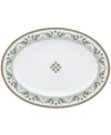 Noritake Serene Garden Oval Platter, 16" In Light Green