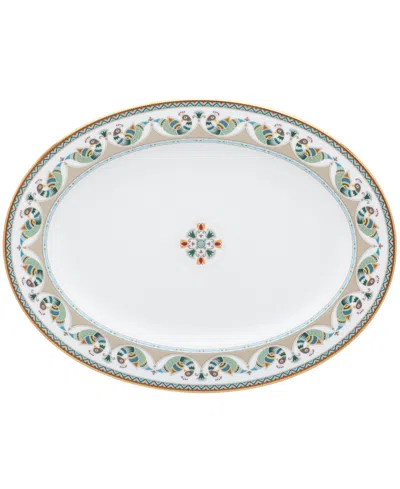 Noritake Serene Garden Oval Platter, 16" In Light Green
