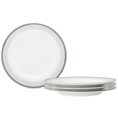 Noritake Silver Colonnade Bread & Butter/appetizer Plates, 6-1/2" In White