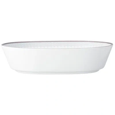 Noritake Silver Colonnade Oval Vegetable Bowl, 9-3/4", 46 Oz. In White