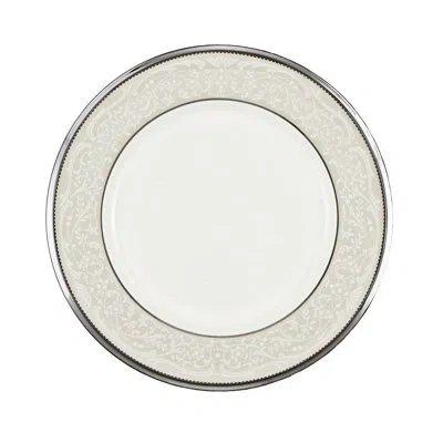 Noritake Silver Palace 10.75" Dinner Plate In White