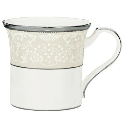Noritake Silver Palace Mug, 12 Oz. In White