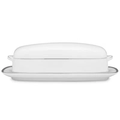 Noritake Spectrum Covered Butter, 8" In White