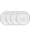 Noritake Spectrum Set Of 4 Bread Butter And Appetizer Plates, Service For 4 In White