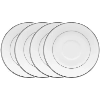 Noritake Spectrum Set Of 4 Saucers, 6" In White