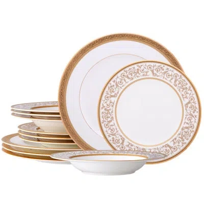 Noritake Summit 12-piece Dinnerware Set, Service For 4 In Gold