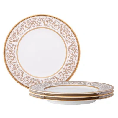 Noritake Summit Set Of 4 Salad Plates, 8-1/4" In Gold
