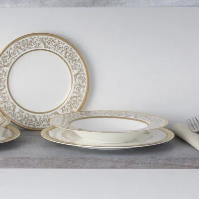 Noritake Summit Set Of 4 Soup Bowls, 8-1/4", 12 Oz. In Gold