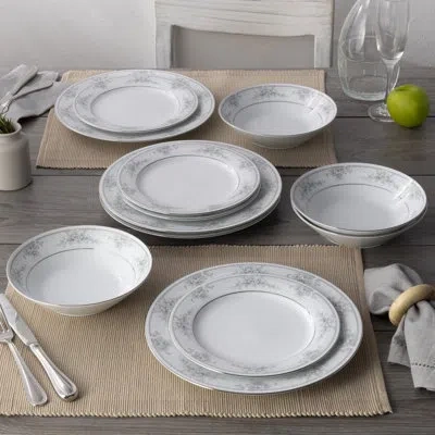 Noritake Sweet Leilani 12-piece Dinnerware Set, Service For 4 In Gray