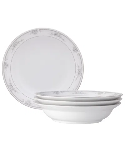 Noritake Sweet Leilani 4-pc. Rim Dinner Bowl Set, Service For 4 In Platinum