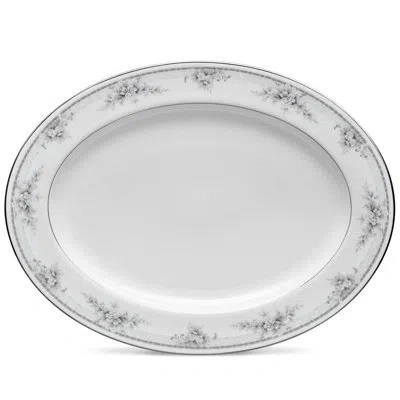 Noritake Sweet Leilani Oval Platter In White