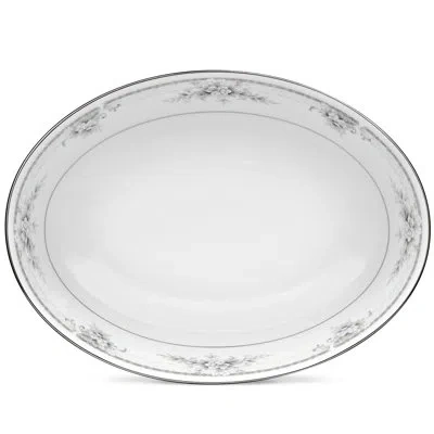 Noritake Sweet Leilani Oval Vegetable Bowl, 9-3/4", 32 Oz. In White