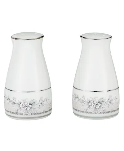Noritake Sweet Leilani Salt & Pepper Set In Silver