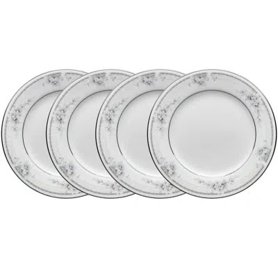 Noritake Sweet Leilani Set Of 4 Bread & Butter/appetizer Plates, 6-1/4" In White