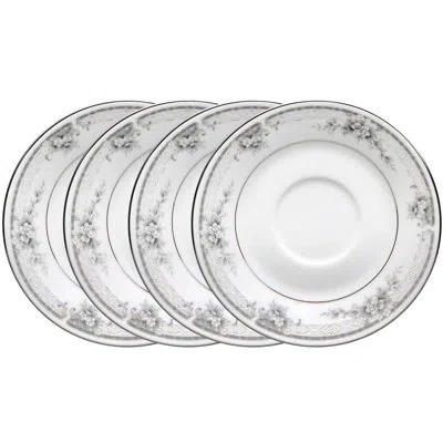 Noritake Sweet Leilani Set Of 4 Saucers, 6" In White