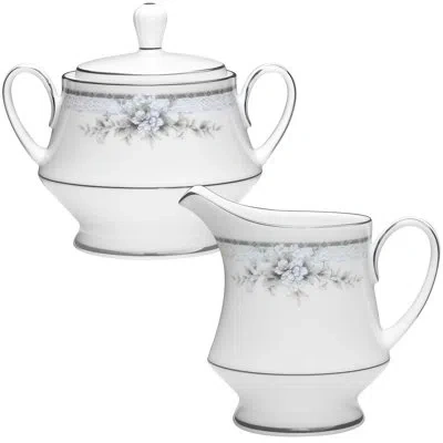 Noritake Sweet Leilani Sugar And Creamer Set In White