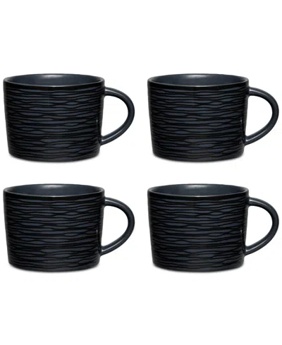 Noritake Swirl Cups, Set Of 4 In Black
