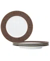 Noritake Tozan 4 Piece Dinner Plate Set, Service For 4 In Brown
