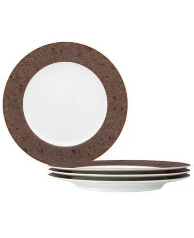 Noritake Tozan 4 Piece Dinner Plate Set, Service For 4 In Brown